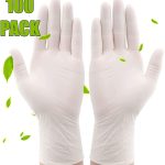 Disposable Latex Gloves, Comfortable to Wear Cleaning Gloves 100Pcs Neutral (Medium)