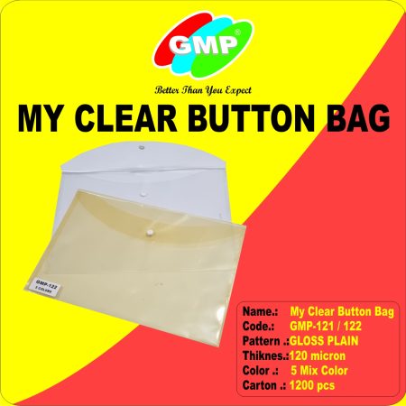 GMP My Clear Bag Files And Folders -LGL SIZE COLOR