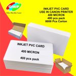 GMP INKJET 400 MICRON PVC CARD FOR CANON DIRECT PRINT ON ALL G SERIES 400 PCS BOX