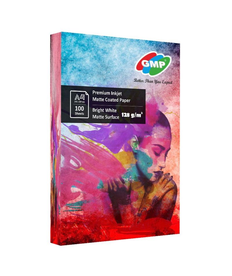 GMP 128gsm A4 Inkjet Matte Coated Paper(100 sheets)