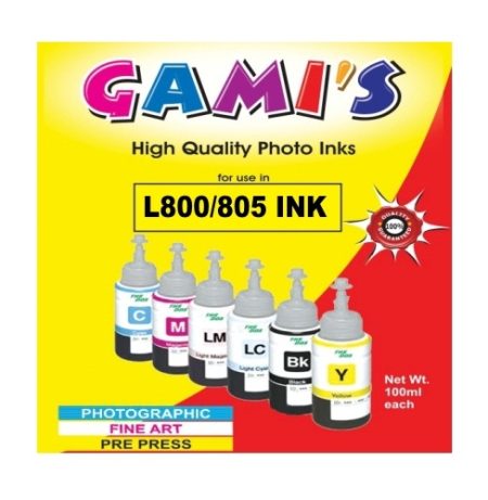GAMI'S Ink For EPSON L800/L810/850/805/L8050/L1300,L1800,R230/T60,