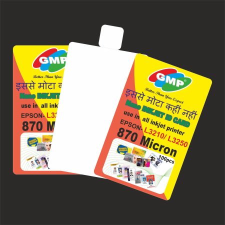 GMP NaNo INKJET PVC CARD 870 micron for Epson L3110, L3150, L3250, L3210, L3216 and it's Series INKJET PRINTER