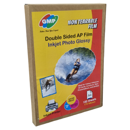GMP Non-Tearable Inkjet Tiger Film & AP Film 170 & 220 Micron (4×6, A4, A3, 12×18, 13×19 Inches) – Dual Side Printable, Waterproof, Instant Dry Photo Film for ID Card Printing