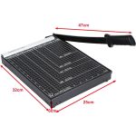 GMP 12 Inch A4 Steel Heavy Duty Professional Paper Cutter Guillotine Paper Trimmer Machine White (A4, B5, A5, B6, B7) (White)