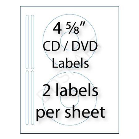GMP Inkjet 2-Up CD Glossy Labels (100 Sheets)