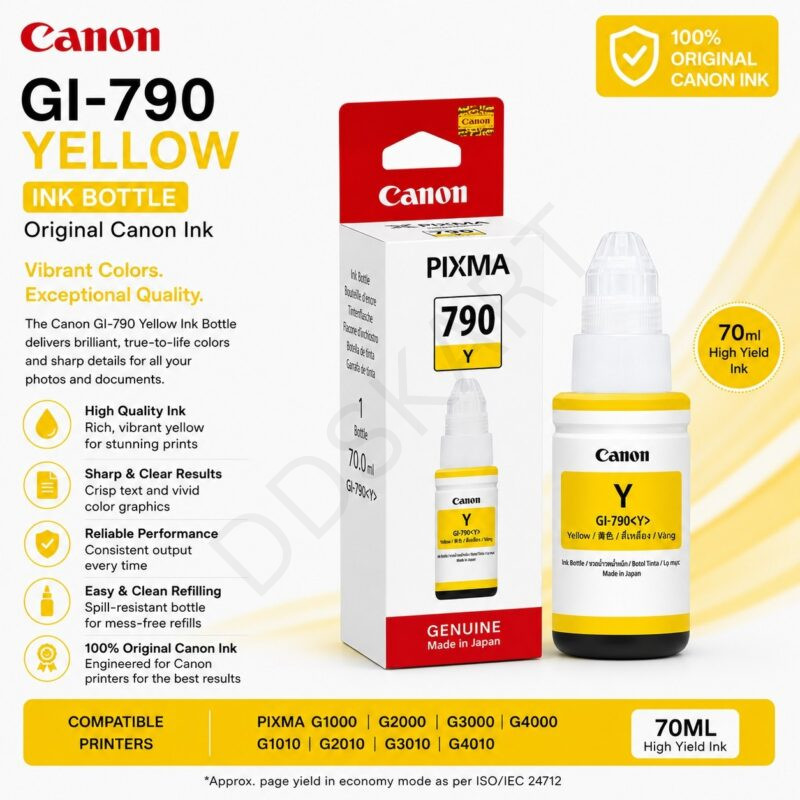 Canon GI-790 Yellow Ink Bottle (Original)