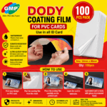 GMP Dody Coating Film for PVC Cards (100 Sheets) – Compatible with All PVC ID Cards
