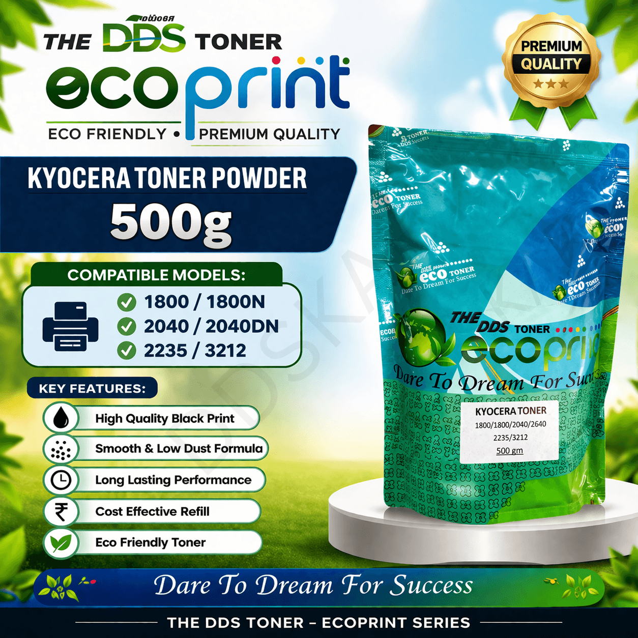 DDS Toner  for Kyocera 500g Toner Powder Refill for 2040/4000 Printer – High Quality Black Printing Powder