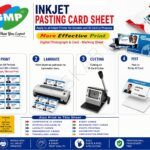 GMP A4 Inkjet Pasting Card Sheet – Instant ID Card & Badge Printing, PVC Printable Sheets (50 Sets)
