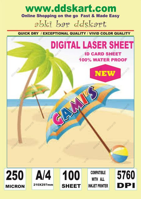 DDS Laser Teslin ID Card Sheets – 100 Sheets – Compatible with All Laser Printers