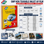 GMP Non-Tearable Inkjet AP Film 170 & 220 Micron (4×6, A4, A3, 12×18, 13×19 Inches) – Dual Side Printable, Waterproof, Instant Dry Photo Film for ID Card Printing