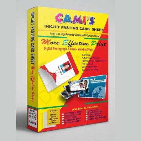 GMP A4 Inkjet Pasting Card Sheet – Instant ID Card & Badge Printing, PVC Printable Sheets (50 Sets)
