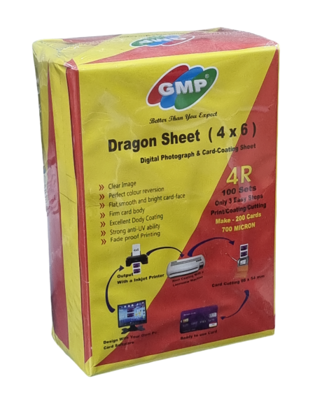 GMP Dragon Sheets For I- Card / Inkjet 100 SET 4x6