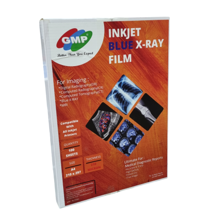 GMP Medical X- Ray Blue Medical Inkjet Film (A4) compatible with Canon, Epson Printers