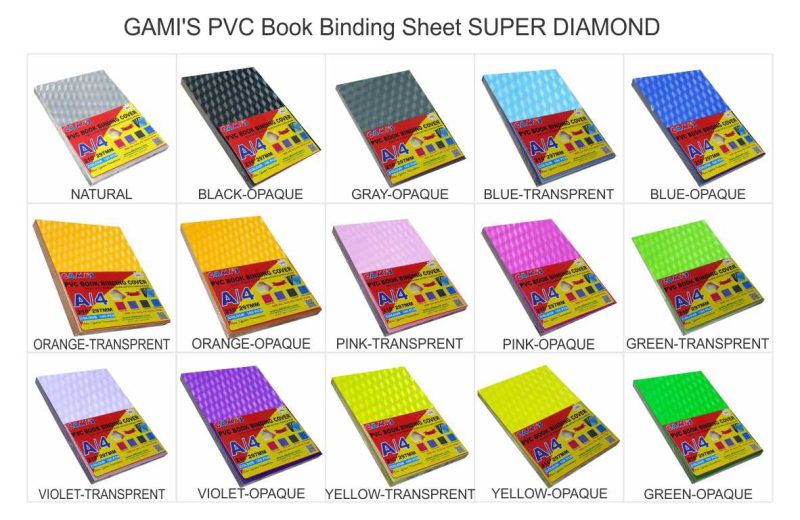 GMP A4 PVC Spiral Book Binding Sheet Super Diamond-Set