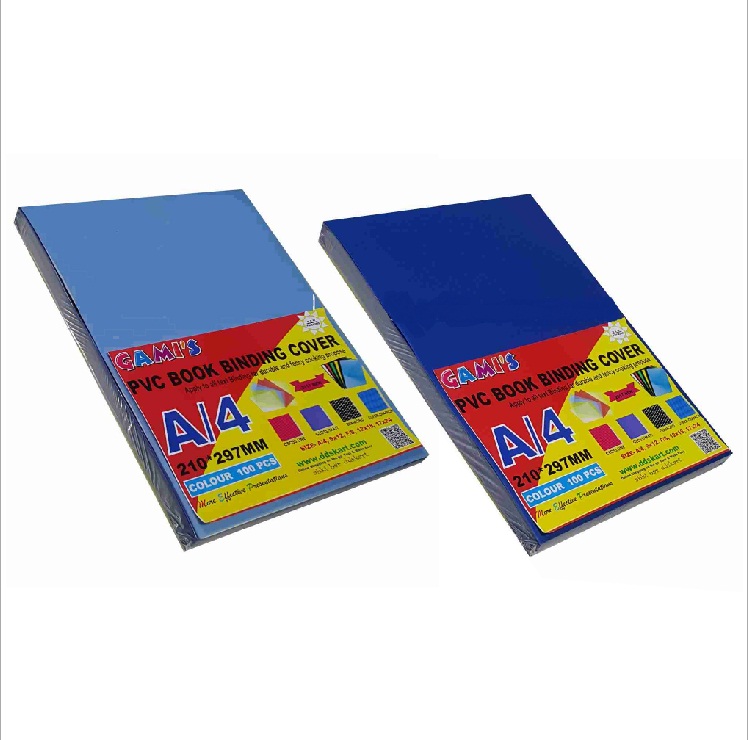 GMP A4 PVC Book Binding SHEET SAND MATTE- SET ( BLUE )