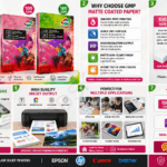 GMP A4 Inkjet Matte Coated Paper 100/128/180 GSM (100 Sheets) – Smooth Finish, Smudge-Free, High-Quality Printing