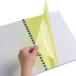 GMP A4 PVC Book Binding SHEET SAND MATTE ( YELLOW OPECK )