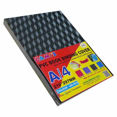 GMP A4 PVC Book Binding Sheet Super Diamond (Black Opaque)