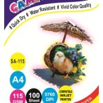 GAMI'S 115gsm A4 Self-Adhesive Inkjet Photo Glossy Sticker(100 Sheets)