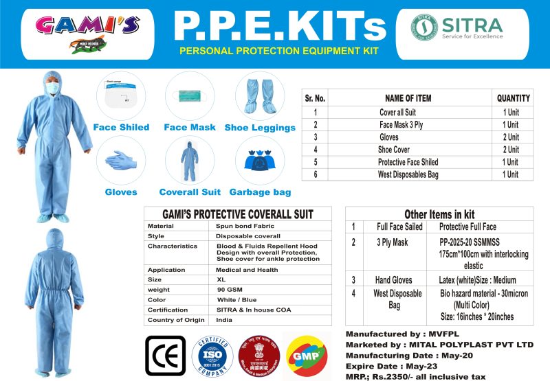 Personal Protective Equipment (PPE) Kit FOR COVID-19