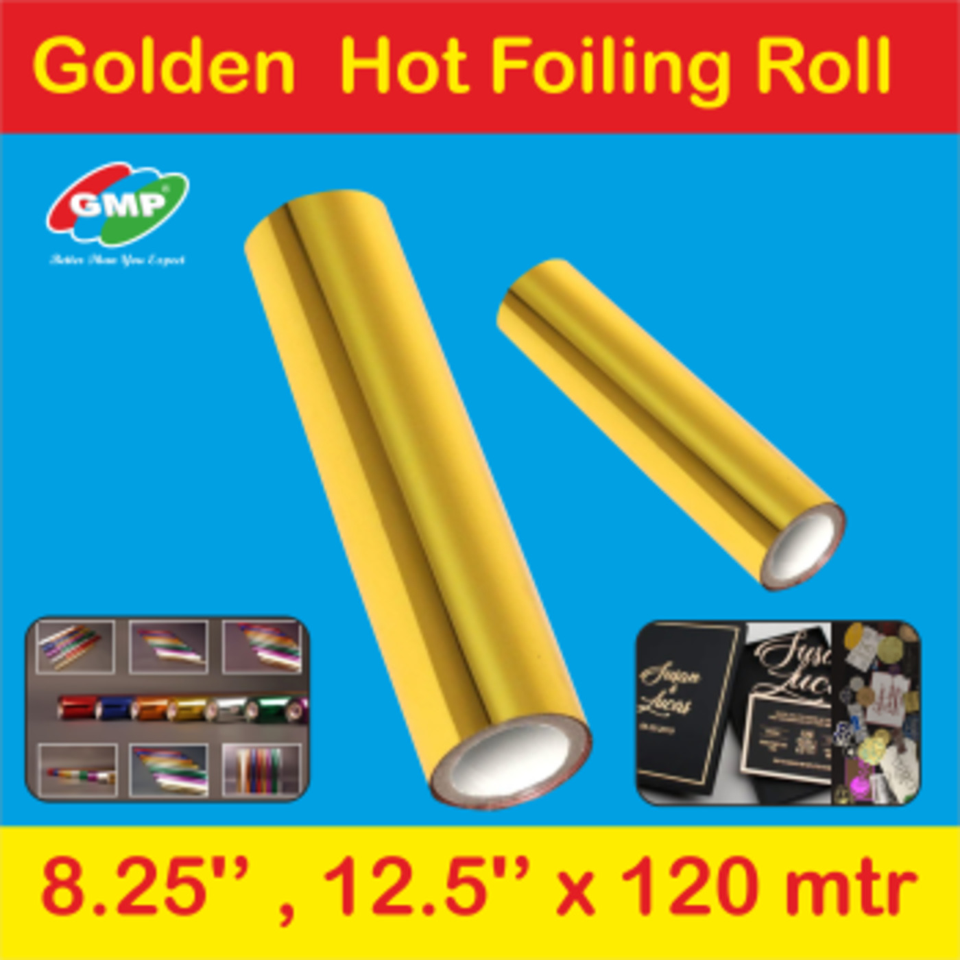 Polyster Film 120 Mtrs Golden Foil Paper, For Garment And Textile  Industries, Thickness: 12 Micron at Rs 800/roll in Surat