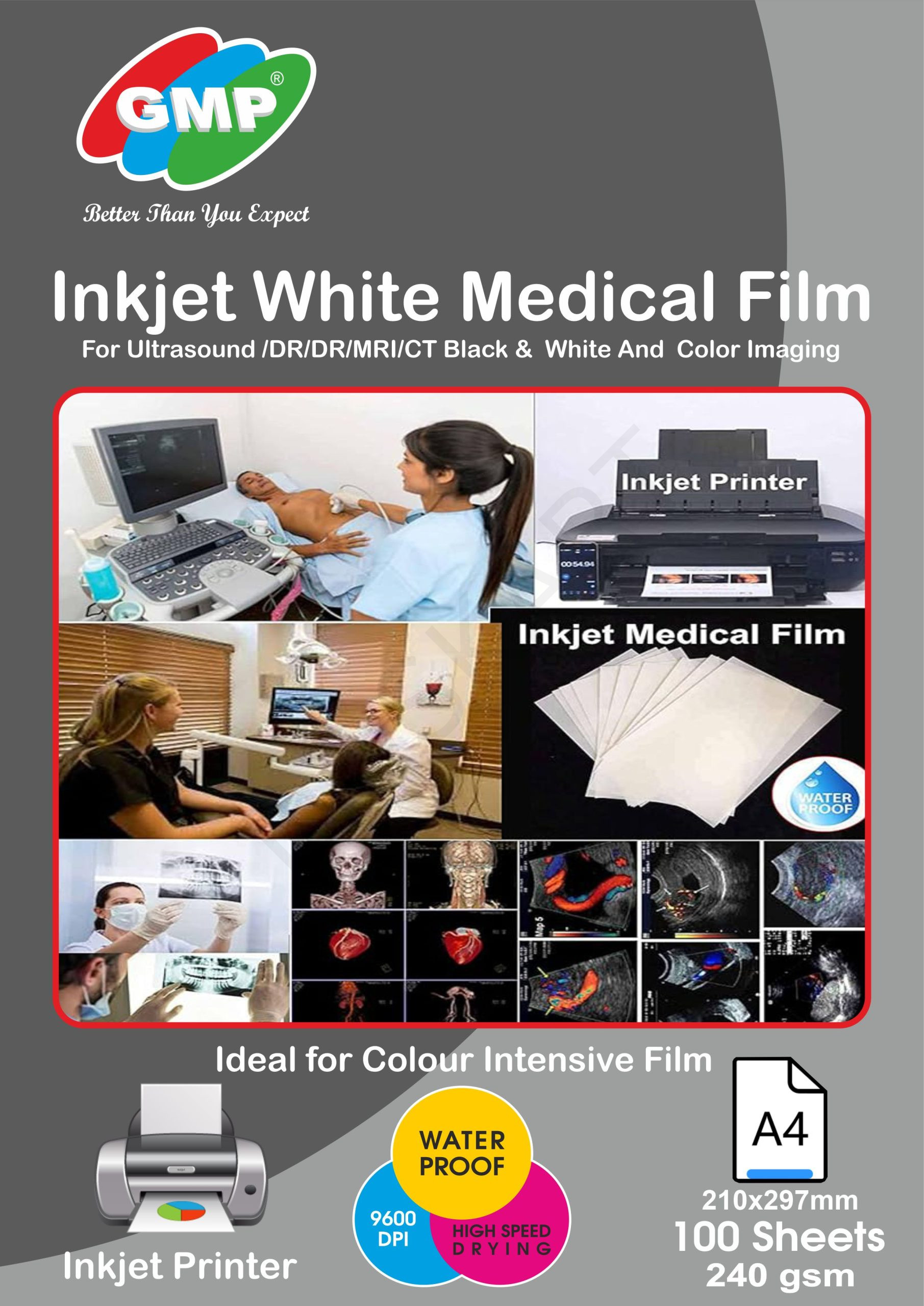 GMP White Dry Inkjet Medical X-ray Film – High-Quality Ultrasound Imaging