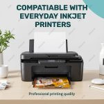 GMP 135 Micron Inkjet Non-Tearable Sticker (50 Sheets) — High Gloss, Waterproof, Self-Adhesive Paper