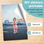 GMP 135 Micron Inkjet Non-Tearable Sticker (50 Sheets) — High Gloss, Waterproof, Self-Adhesive Paper