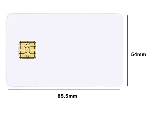 GMP Thermal printable all Smart ID Cards PVC Big Chip SLE4428/ISSI 4428 Contact IC Card for Thermal Printers (Pack of 10) (85.5mm x 54mm)