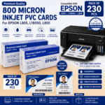 800 Micron Inkjet PVC ID Cards for Epson L805, L18050, L850 – Waterproof Printable Cards (Pack of 230)
