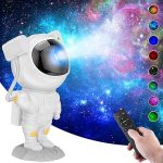 GMP Cosmic Astronaut Galaxy Projector – 360° Rotating Nebula Night Light with Remote Control & Timer for Kids, Adults, Bedrooms, Parties, Gifts.