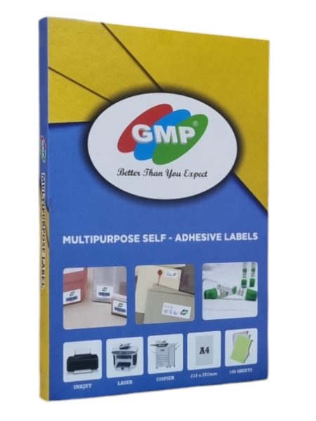 GMP Multipurpose Label for Inkjet/Laser Printer  in A4 Sheet (100 Sheet)