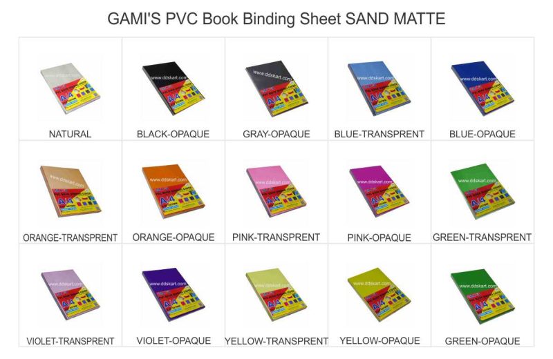 GMP A4 PVC Spiral Book Binding Sheet Sand Matte-Set