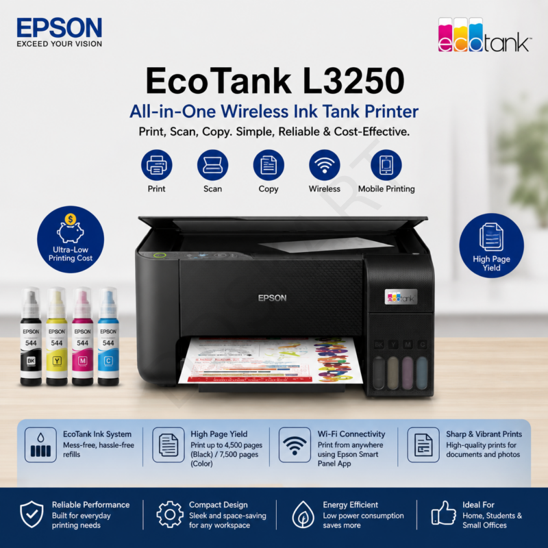 Epson Ecotank L3250 All-in-One Wireless Ink Tank Printer