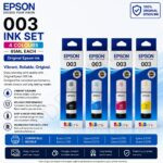 Epson 003 Ink Set (Original) — 4 Colours , 65ML Each