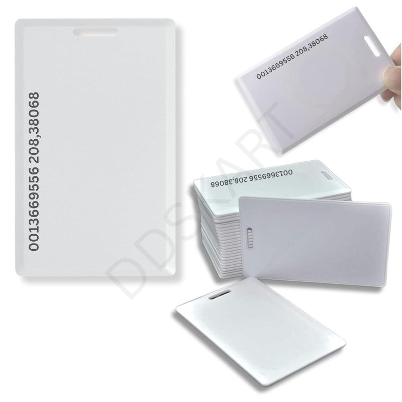 GMP RFID ID Cards 25 Pcs | Thick RFID Card | 125khz Proximity Card Office Employees ID Badge | RFID AccessCard for essl Biometric Attendance IDCard | PVC Smart Card with Vertical Slot Hole Punch
