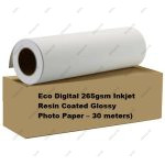 Rc- 265 gsm Premium RC Glossy Photo Paper Roll (12'', 20'' , 24'' , 36'' x 30 meters) Wide Format Inkjet print (2025 New Upgrade, plastic film layer in the back, more durable more waterproof, no easy to get wrinkle)