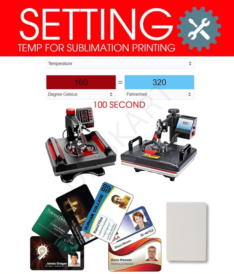 GMP White SUBLIMATION ID CARD BLANK PVC | SUBLIMATION PVC ID CARD | PACK OF 250 Pcs | Finishing Quality | Non-Foldable | Waterproof