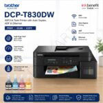 Brother DCP-T830DW WiFi Ink Tank Printer – Print, Scan, Copy with Auto Duplex, ADF & Ethernet