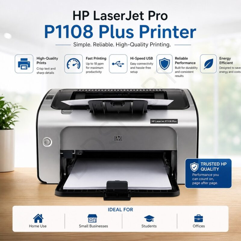 HP Laserjet Pro P1108 Plus Printer ,Single Function ,Print, Hi-Speed USB