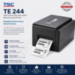 TSC TE 244 Barcode Label Monochrome Printer 4x6 Inches