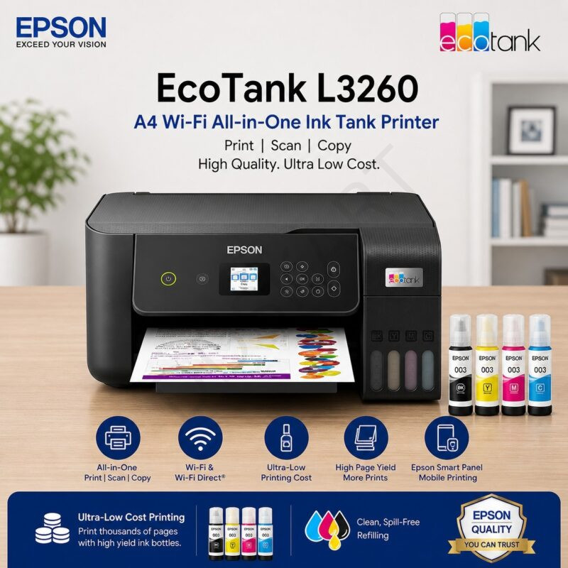 Epson EcoTank L3260 A4 Wi-Fi All-in-One Ink Tank Printer