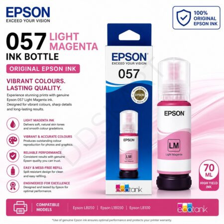 Epson 057 Light Magenta Ink Bottle (Original) 70ML