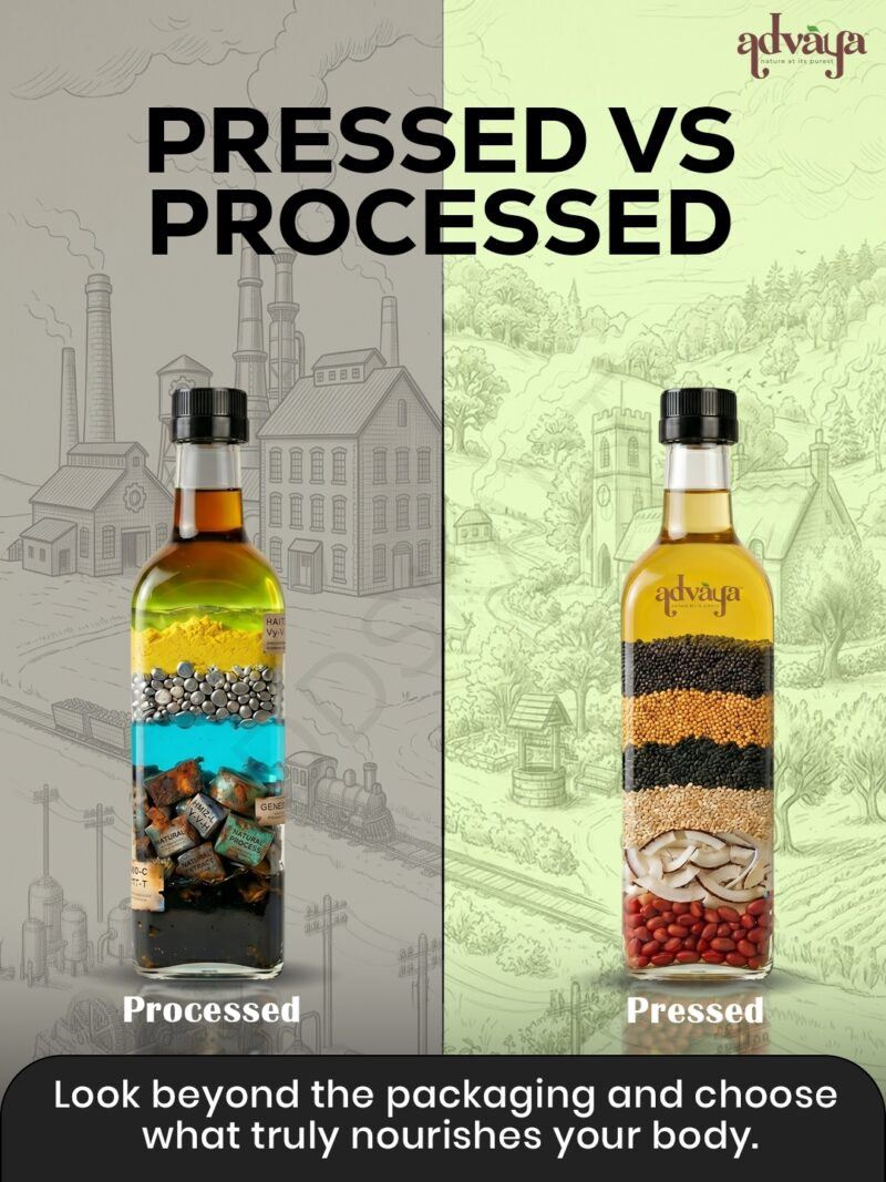 Advãya’s Yellow Mustard Oil – Stone Pressed (Kachi Ghani) Pure & Natural Edible Oil