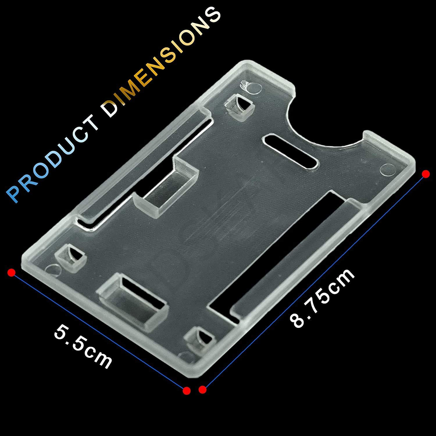 GMP Premium ID Card Holder – Durable PVC Badge Holder for Office, School & Events- 100 pcs  pack