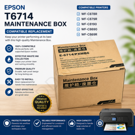 Epson T6714 Maintenance Box Compatible For WF-C878R, WF-C879R, WF-C8190, WF-C8690, WF-C869R