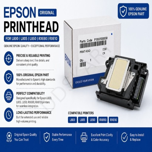 Epson Original Printhead for L800, L805, L850, Rx690, Rx610 Printers