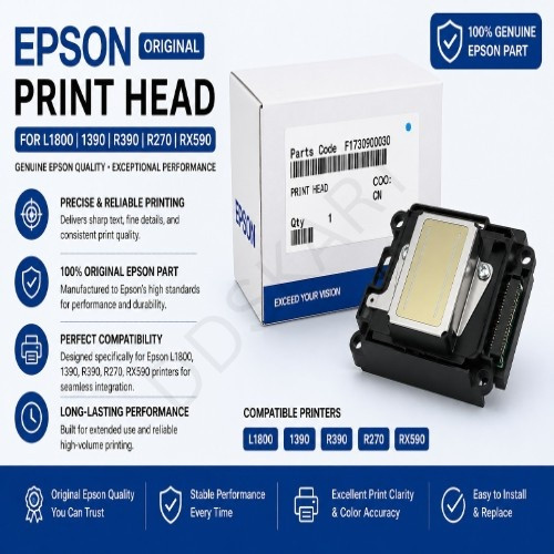 Epson Original Print Head for L1800 / 1390 / R390 / R270 / RX590 Printers