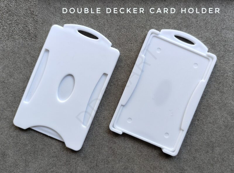 GMP Self Adhesive White Plastic ID Card Holder – Inner Sticky Badge Pocket (100 PCS)